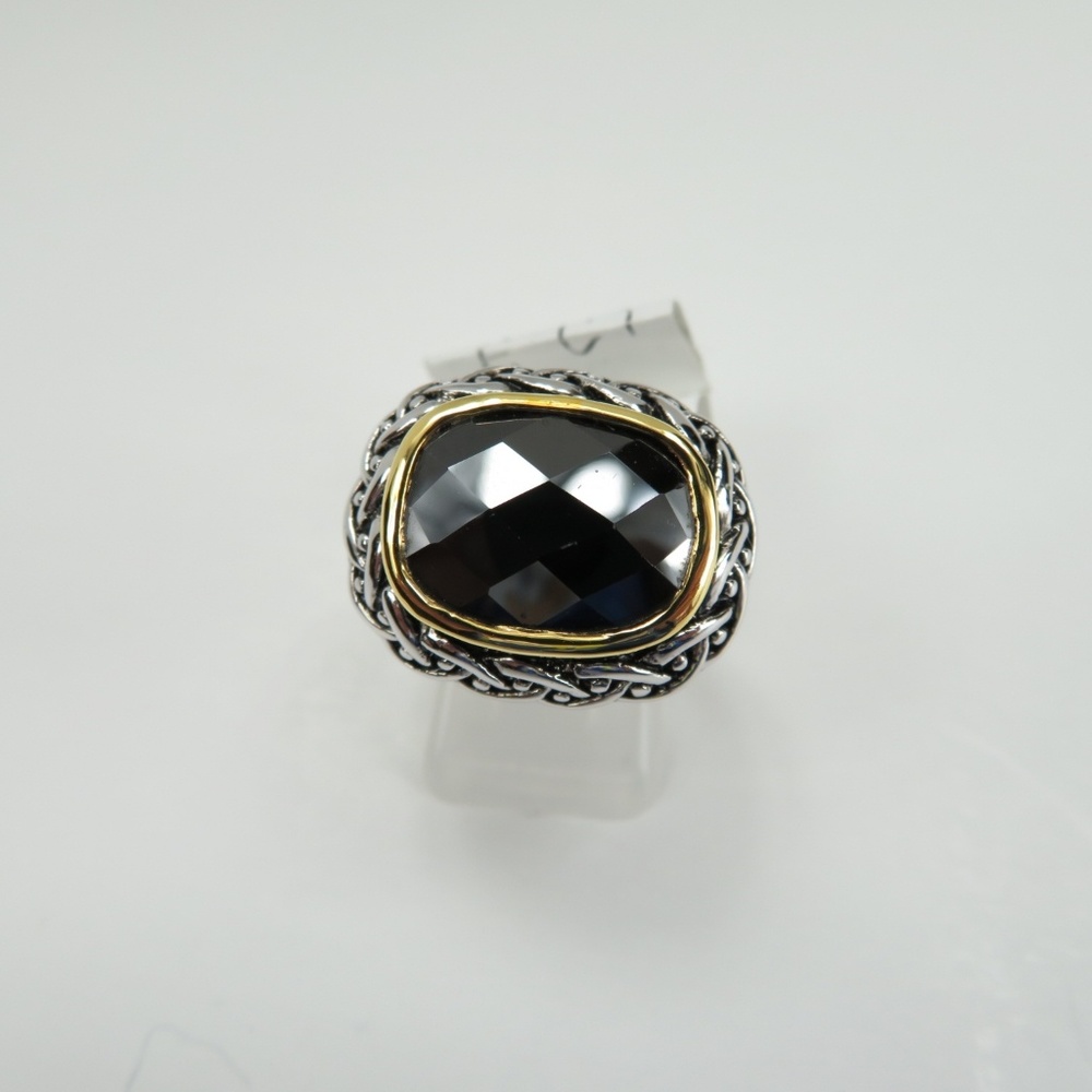 925 Silver Ring Black CZ Diamond